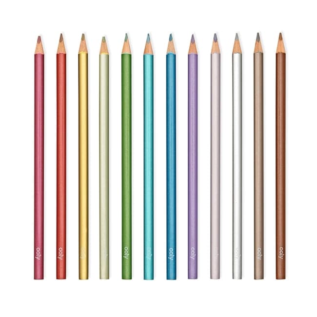 Ooly-Modern Metallics Colored Pencils-128-111-Legacy Toys