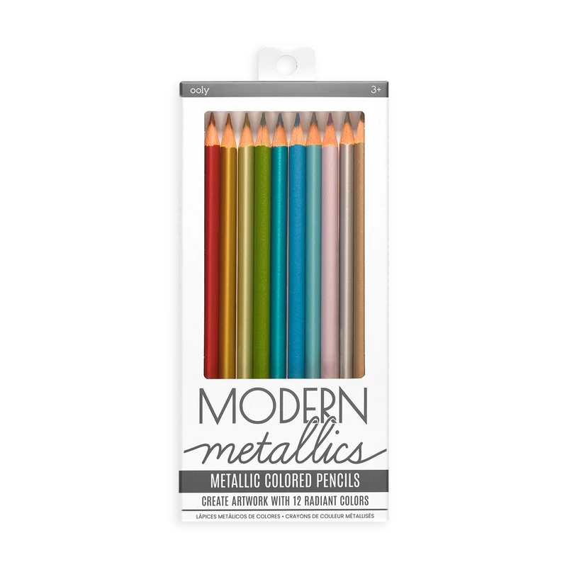 Ooly-Modern Metallics Colored Pencils-128-111-Legacy Toys