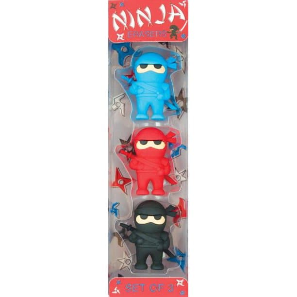 Ooly-Ninja Erasers Set of 3-112-054-Legacy Toys