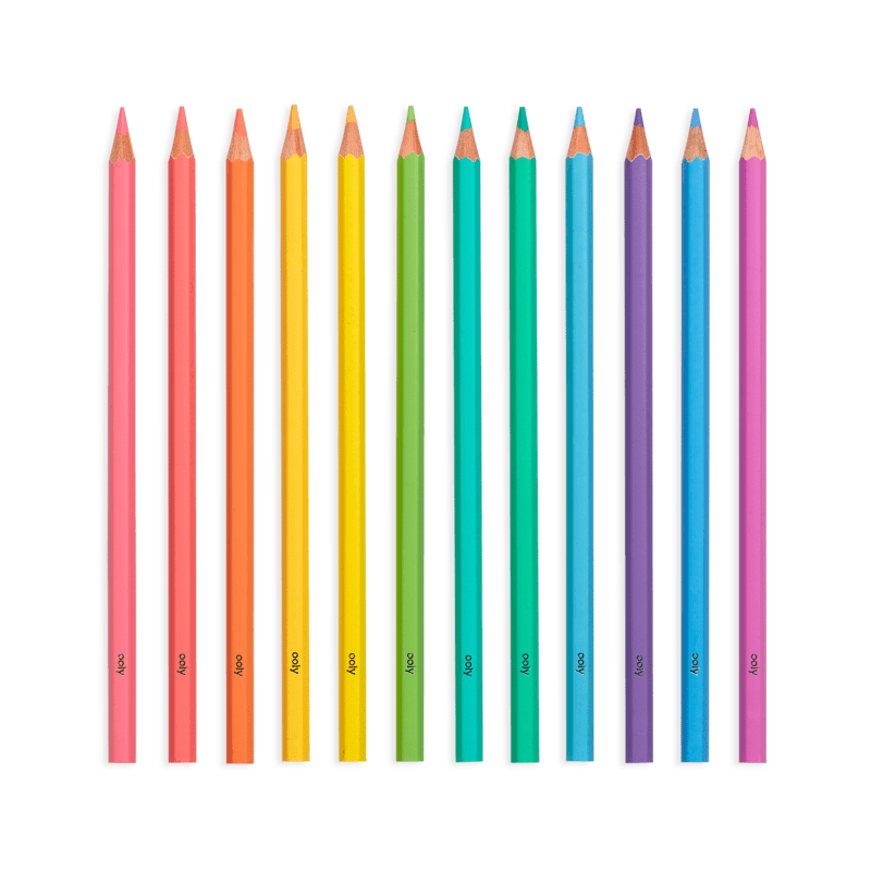 Ooly-Pastel Hues Colored Pencils - Set of 12-128-158-Legacy Toys