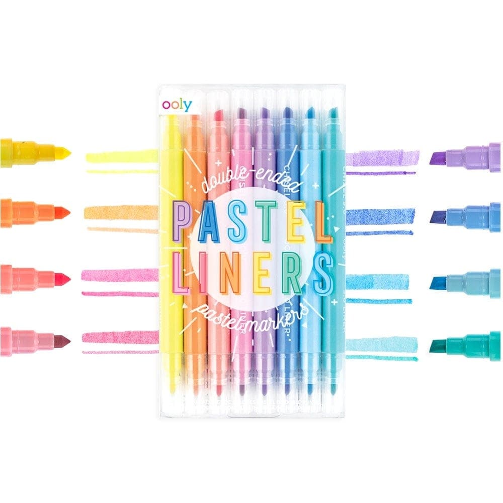 Ooly-Pastel Liners Double Ended Markers-130-054-Legacy Toys