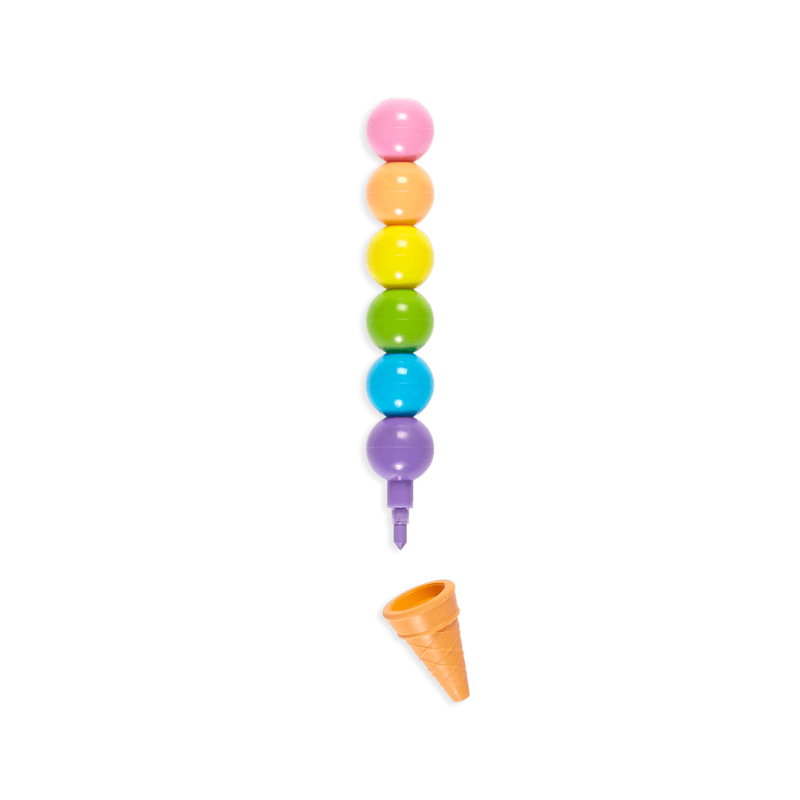 Ooly-Rainbow Scoops Stacking Crayons-OOL-133-099-Legacy Toys