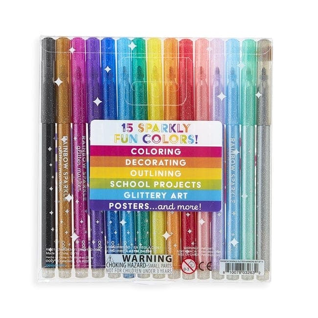 OOLY : Rainbow Sparkle Metallic Watercolor Gel Crayons-Set of 12