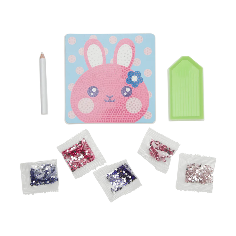 Ooly-Razzle Dazzle DIY Gem Art Kit: Bouncy Bunny-161-086-Legacy Toys