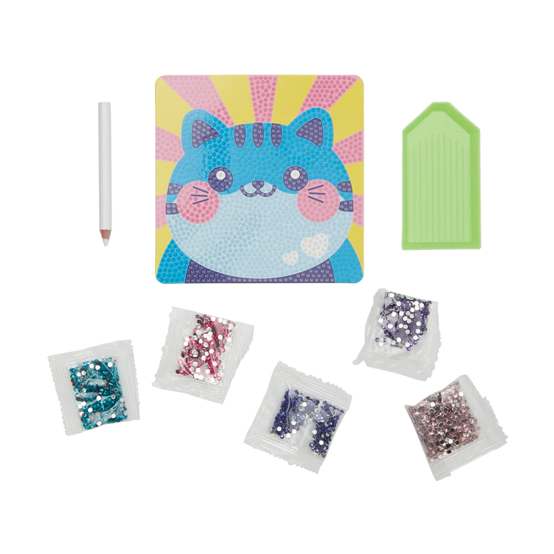 Ooly-Razzle Dazzle DIY Gem Art Kit - Cutesy Cat-161-088-Legacy Toys