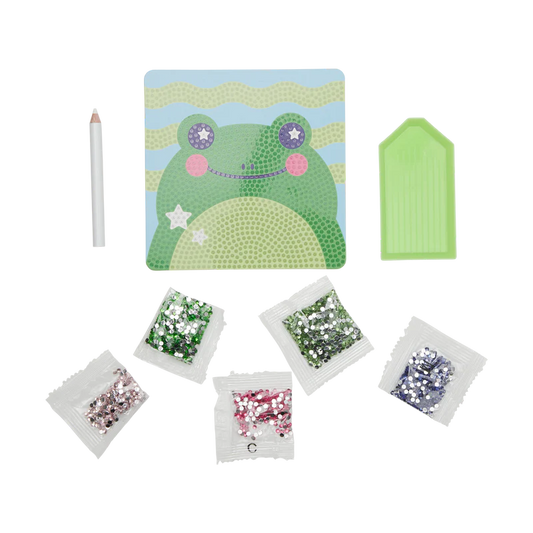 Ooly-Razzle Dazzle DIY Gem Art Kit: Funny Frog-161-087-Legacy Toys