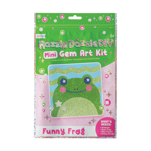 Ooly-Razzle Dazzle DIY Gem Art Kit: Funny Frog-161-087-Legacy Toys