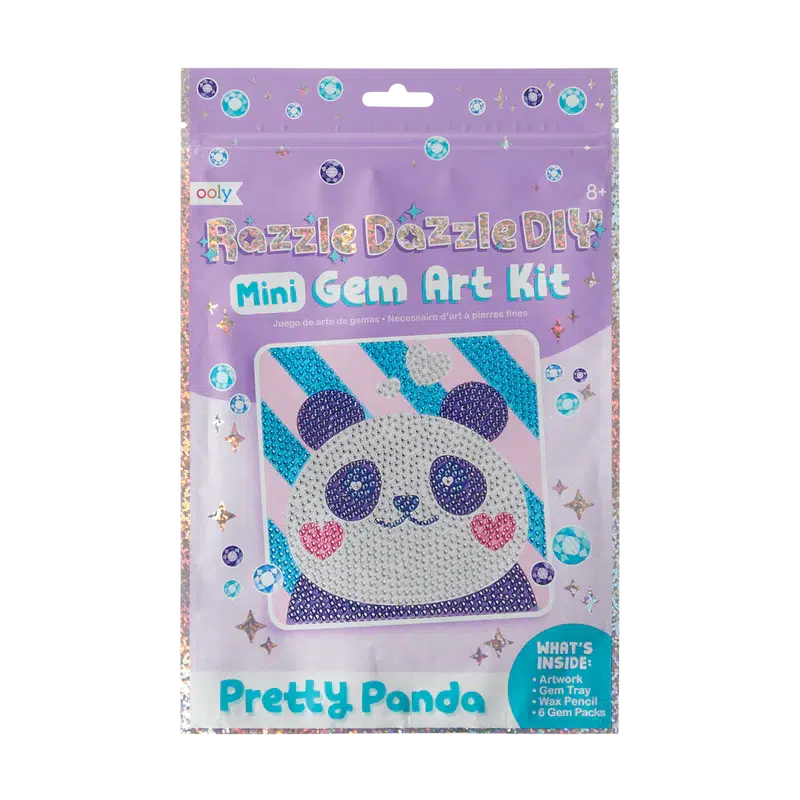 Ooly-Razzle Dazzle DIY Gem Art Kit: Pretty Panda-161-085-Legacy Toys