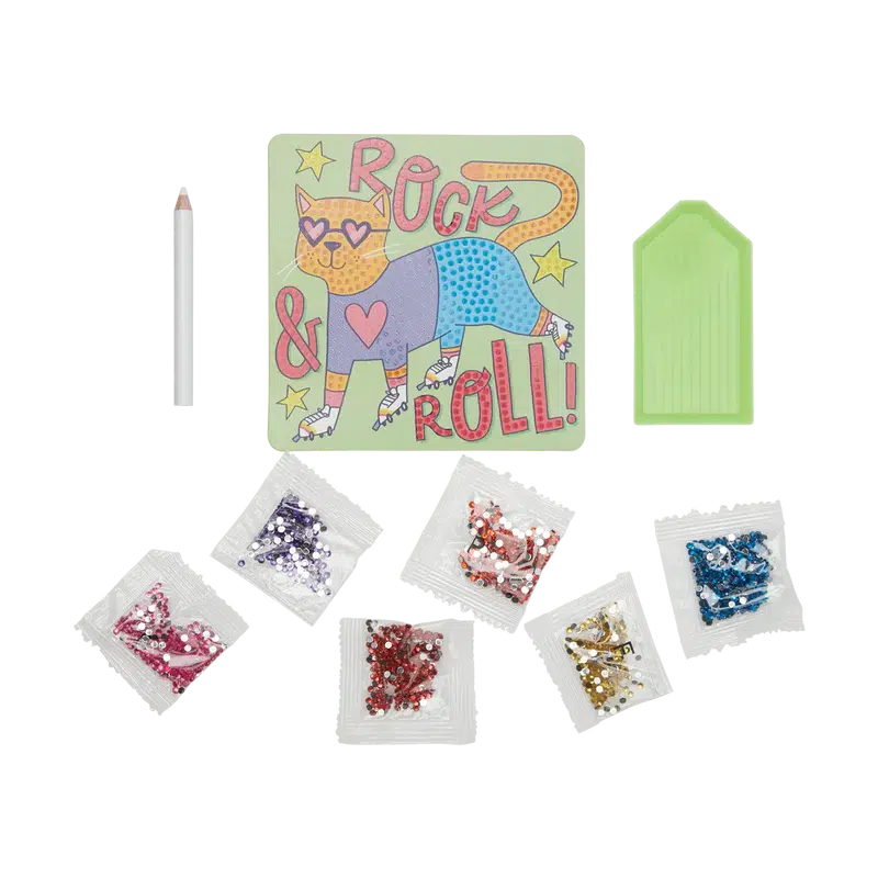 Ooly-Razzle Dazzle DIY Gem Art Kit - Rolling Rocker-161-084-Legacy Toys