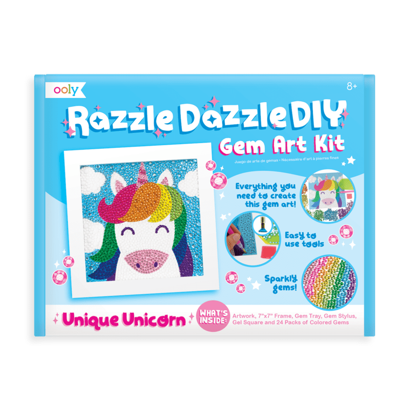 Ooly-Razzle Dazzle DIY Gem Art Kit: Unique Unicorn-161-047-Legacy Toys