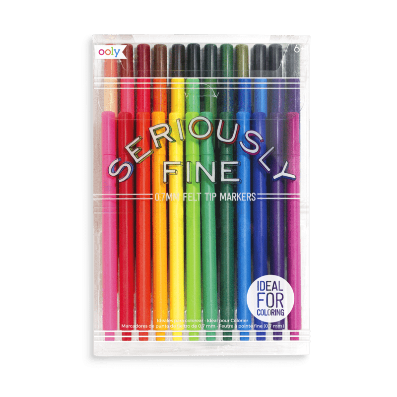 Ooly-Seriously Fine Felt Tip Markers-130-037-Legacy Toys