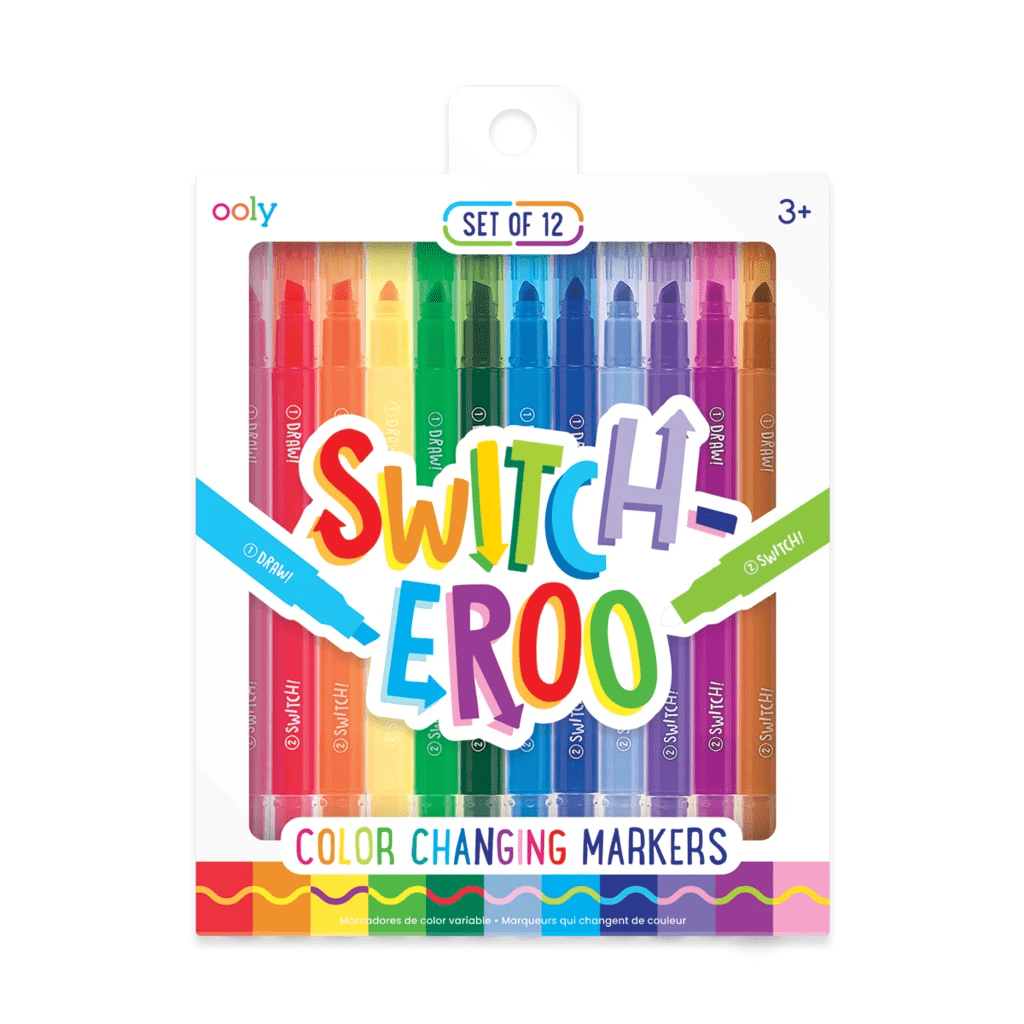 Ooly-Switch-Eroo Color Changing Marker Set Of 12-130-072-Legacy Toys