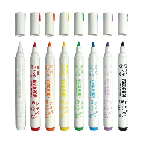 Ooly-Vivid Pop! Water Based Paint Markers - Set of 8-130-110-Legacy Toys