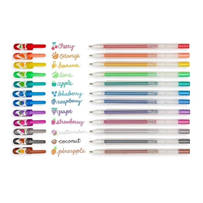 Yummy Yummy Scented Glitter Gel Pens (Set Of 12) - PlayMatters Toys