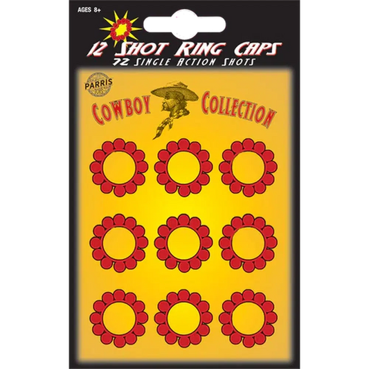 Parris Toys-12 Shot Plastic Ring Caps - 72 Single Ammo Shots-914-Legacy Toys