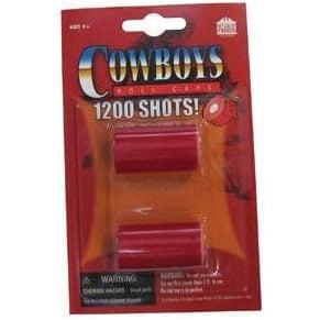 Parris Toys-Paper Roll Caps 2 Plastic Cylinders 1200 Single Ammo Shots-912-B50-Legacy Toys