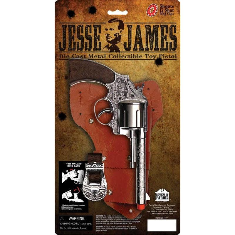 Parris Toys-Western Jesse James Pistol Holster Set Cap Gun 8 1/4