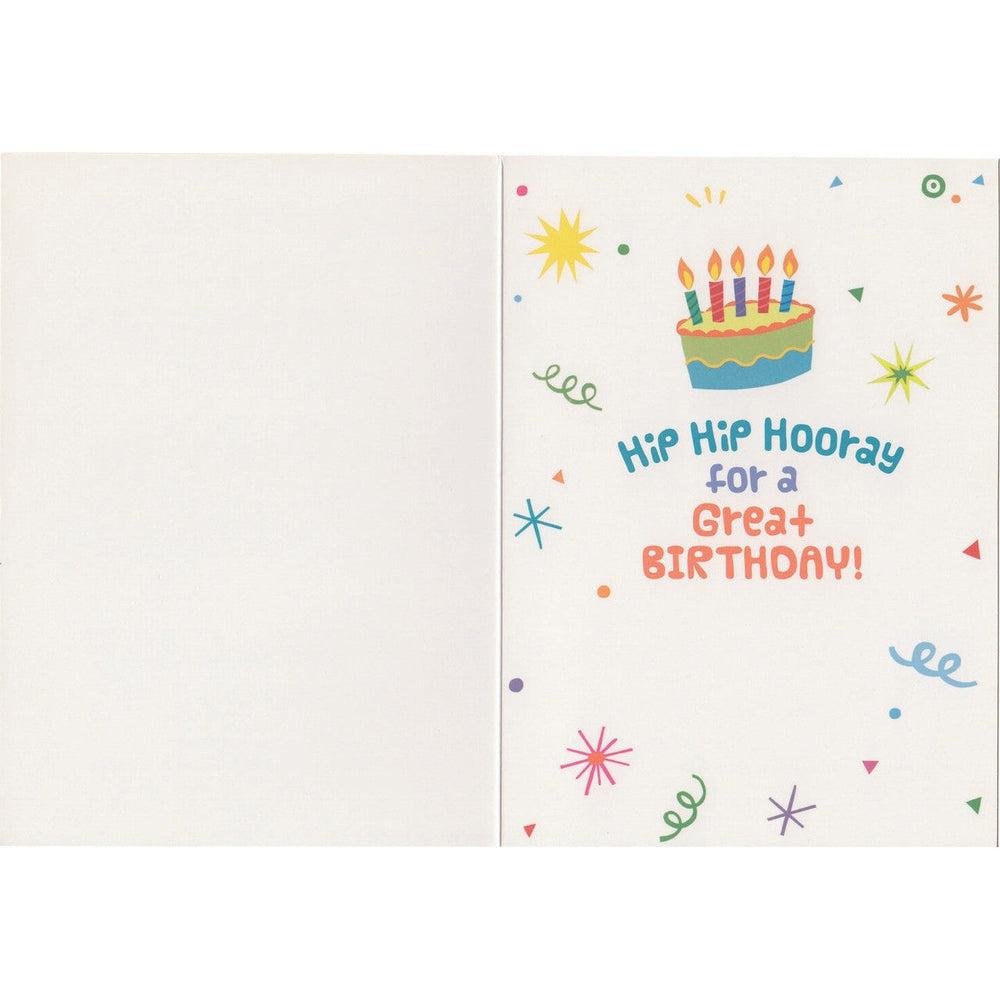 Peaceable Kingdom-Age 5 Lettering Foil Card-5184G-Legacy Toys