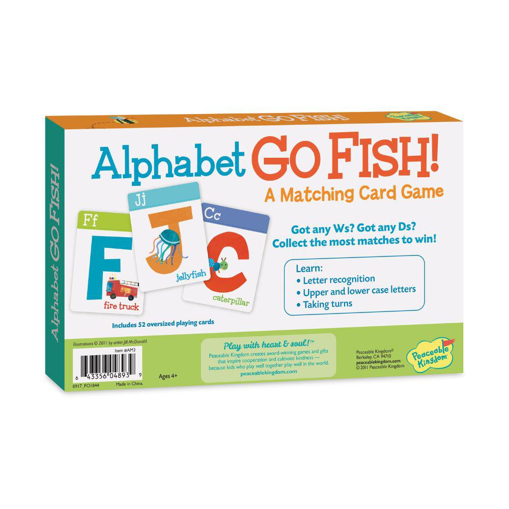 Peaceable Kingdom-Alphabet Go Fish--Legacy Toys