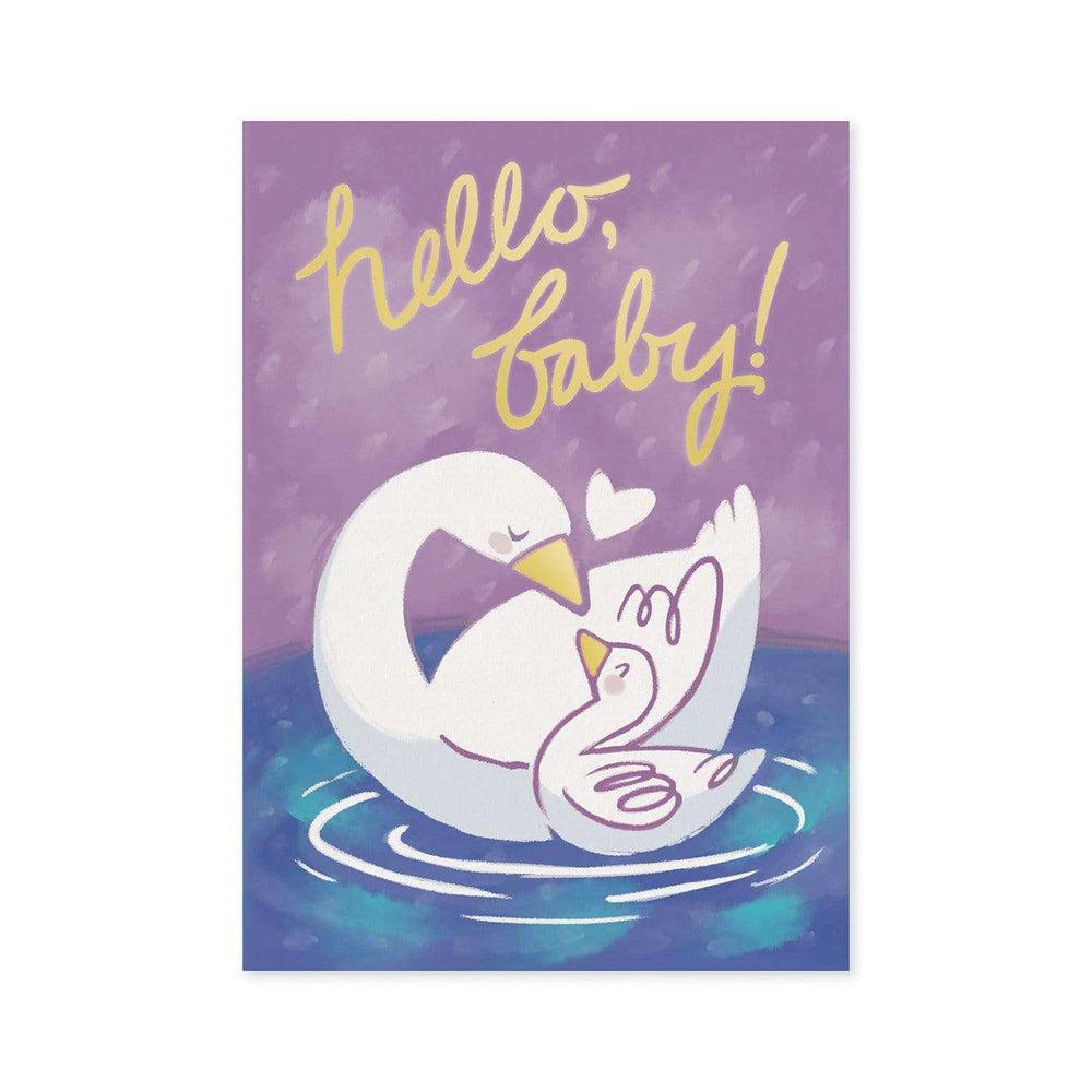 Peaceable Kingdom-Baby Swan Foil Card-11078-Legacy Toys