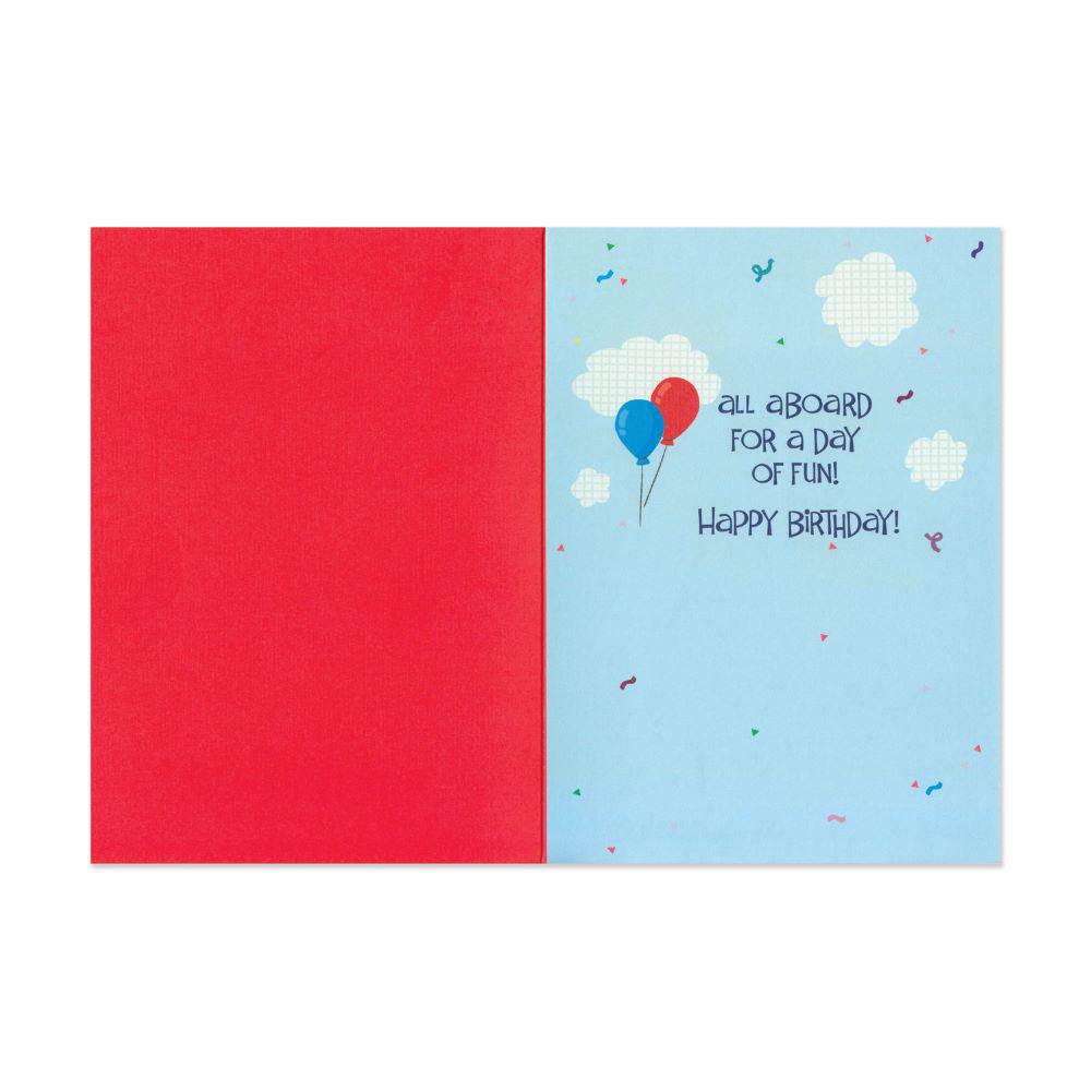 Peaceable Kingdom-Choo Choo Foil Birthday Cards-11090-Legacy Toys