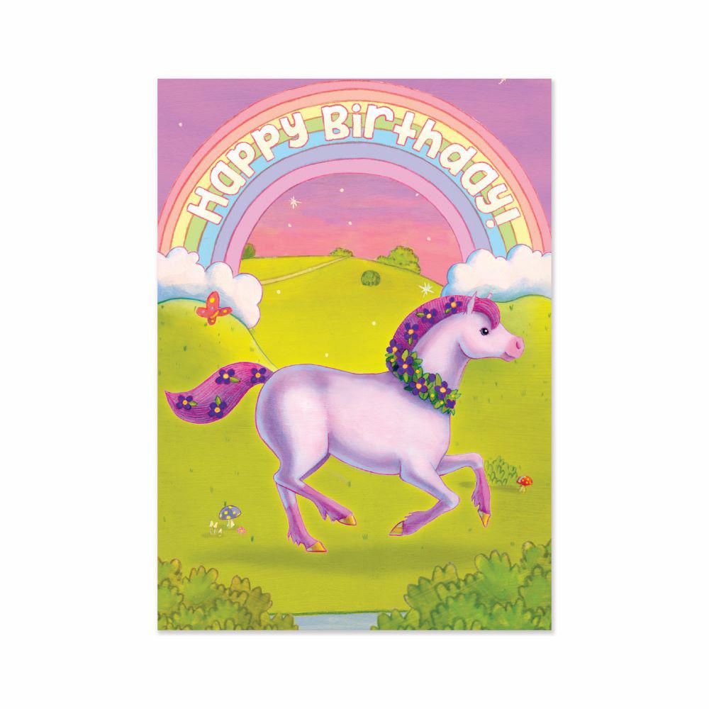 Peaceable Kingdom-Decorate You Own Sticker Card - Rainbow Unicorn-6000ST-Legacy Toys