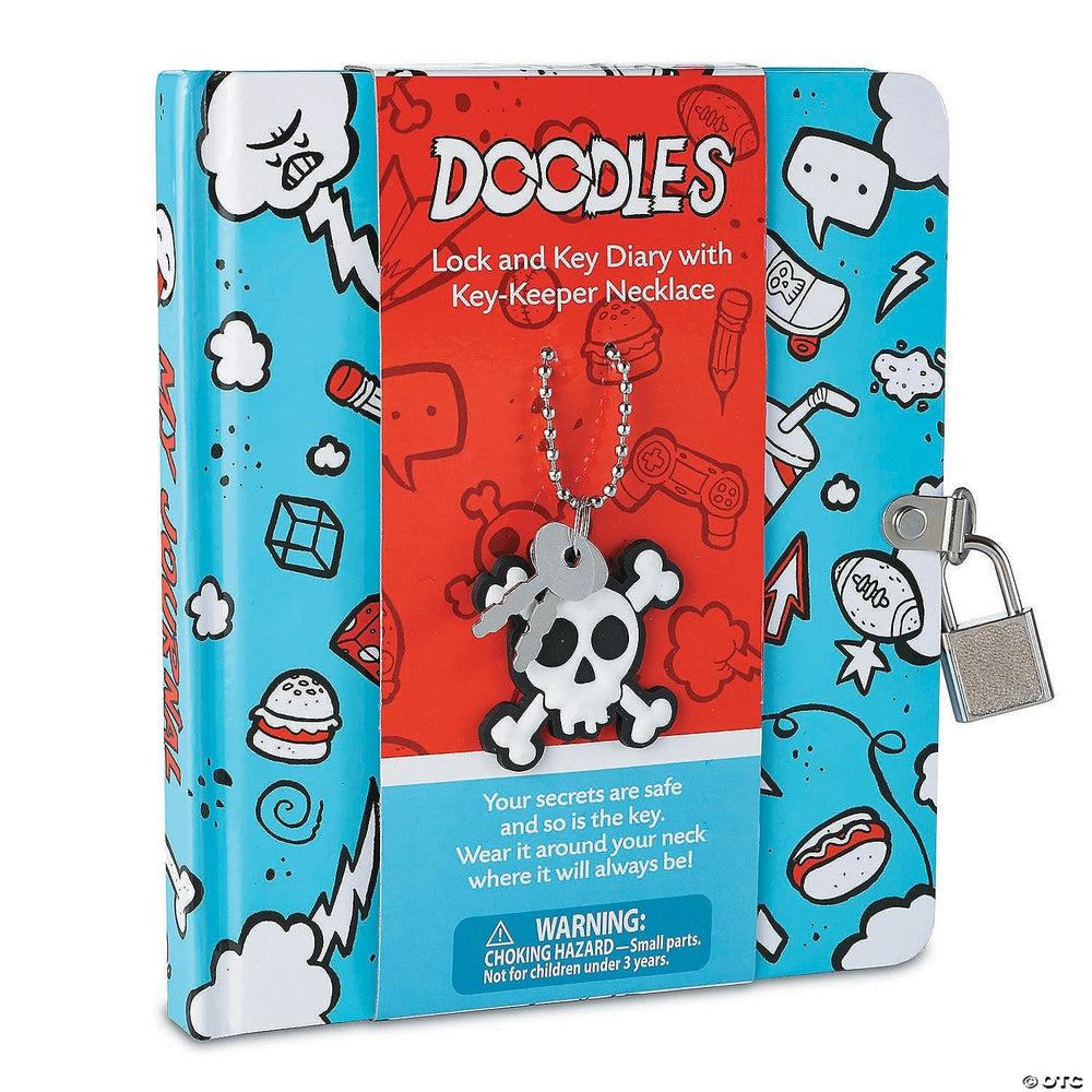 Peaceable Kingdom-Diary: Key-Keeper: Doodles-6002-Legacy Toys