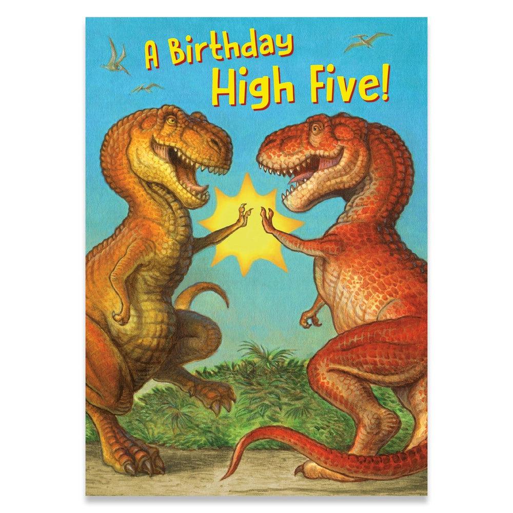 Peaceable Kingdom-Dinosaur High-Five Birthday Card-11087-Legacy Toys