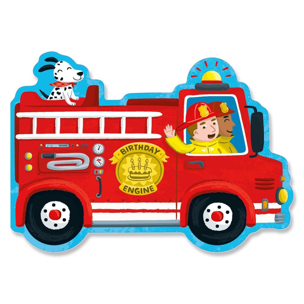 Peaceable Kingdom-Fire Truck Die Cut Birthday Card-11377-Legacy Toys