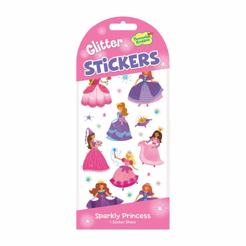 Peaceable Kingdom-Glitter Sticker Pack - Sparkly Princess-STK124-Legacy Toys