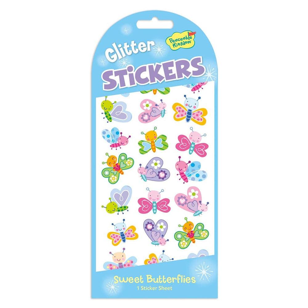 Peaceable Kingdom-Glitter StickerPack - Sweet Butterflies-STK93-Legacy Toys
