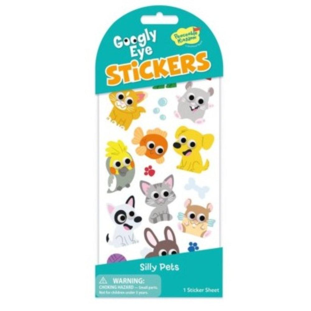 Peaceable Kingdom-Googly Eye Sticker Pack Silly Pets-STK258-Legacy Toys
