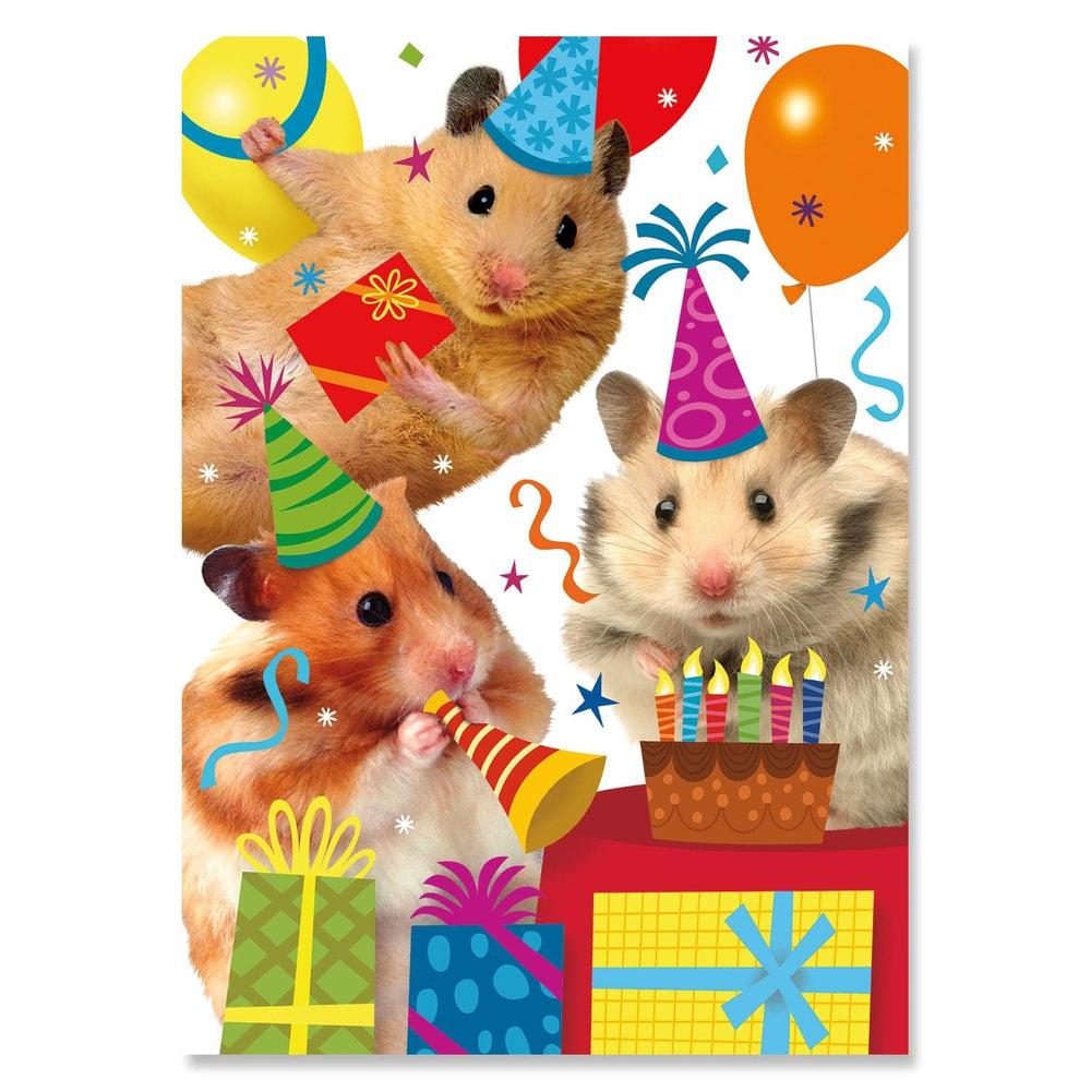 Peaceable Kingdom-Hamster Party Birthday Card-11083-Legacy Toys