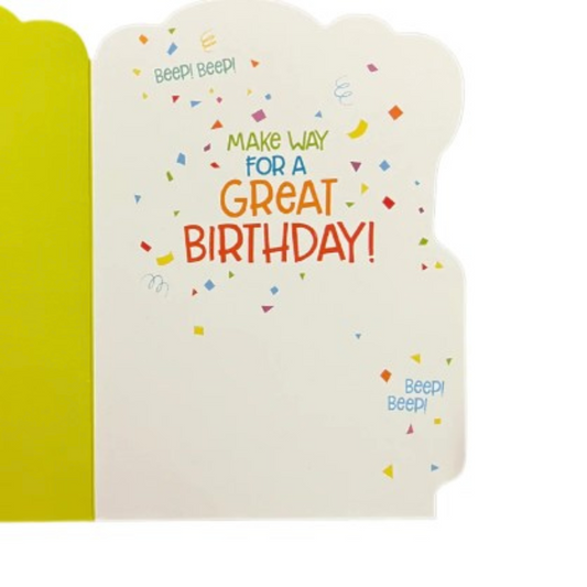Peaceable Kingdom-Happy Birthday Car Die-Cut Card-5863G-Legacy Toys