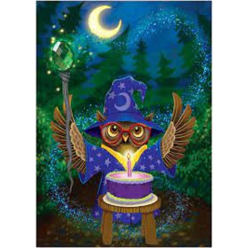 Peaceable Kingdom-Jewel Birthday Card Wizard with Scepter-6902JL-Legacy Toys