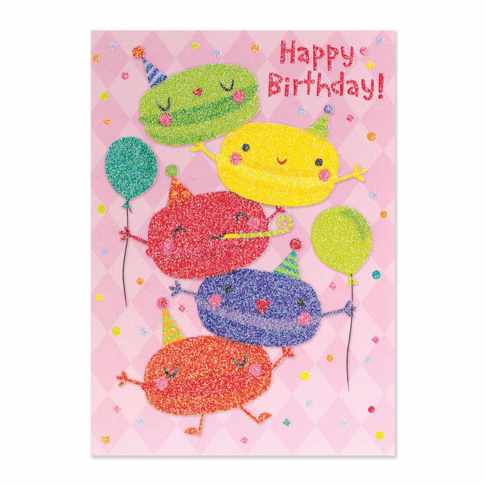 Peaceable Kingdom-Macaroons Glitter Birthday Card-5823GL-Legacy Toys