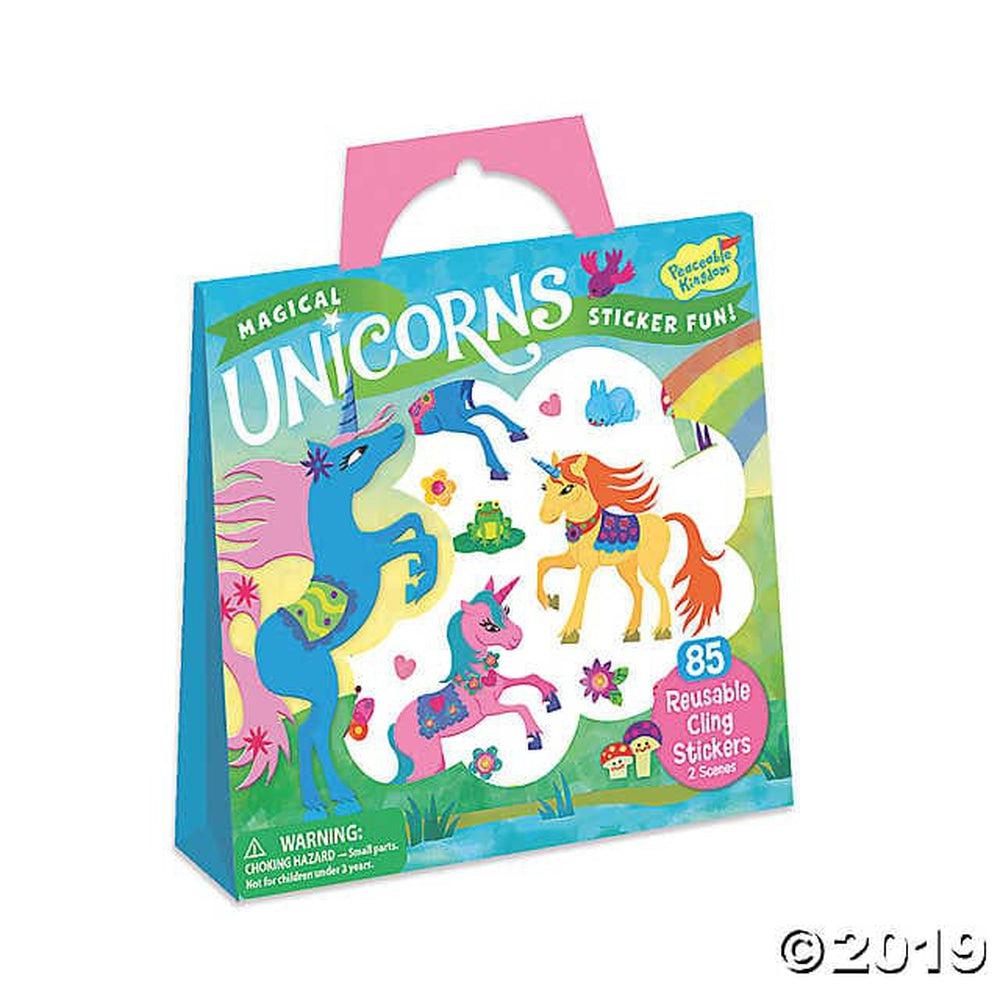 Peaceable Kingdom-Magical Unicorns Reusable Sticker Tote-SP71-Legacy Toys