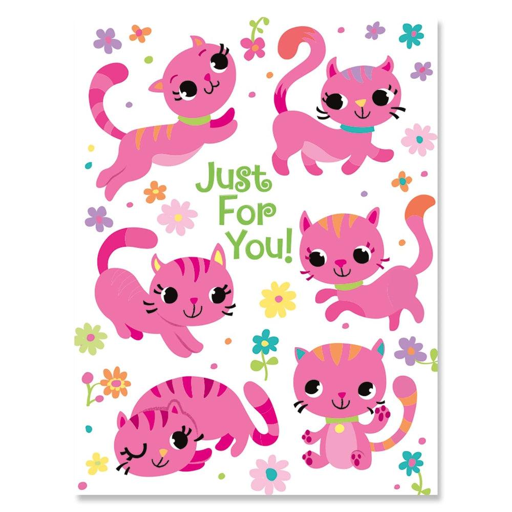 Peaceable Kingdom-Mini Card Enclosures-11021-Pink Kitties-Legacy Toys