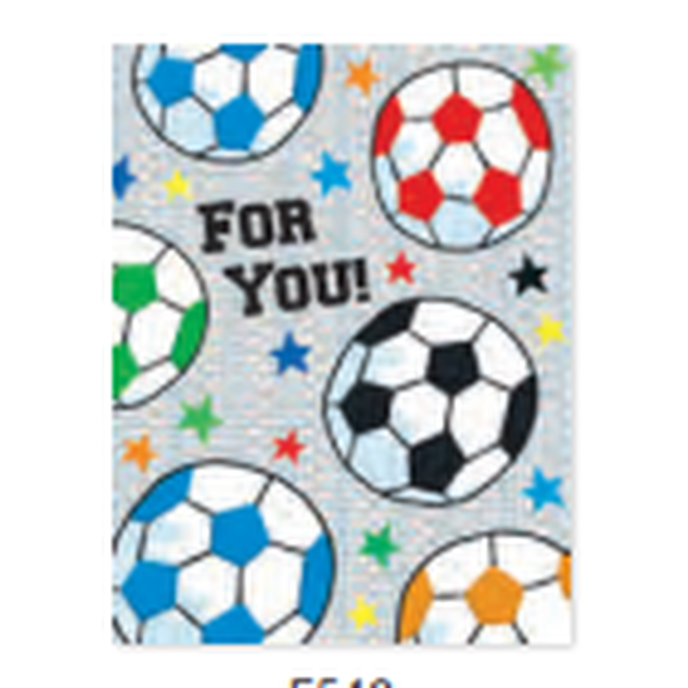 Peaceable Kingdom-Mini Card Enclosures-11042-Soccer Foil-Legacy Toys