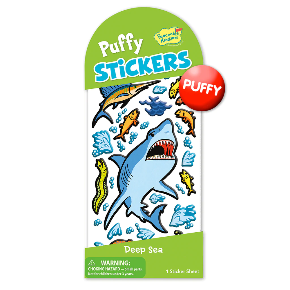 Peaceable Kingdom-Puffy Sticker Pack - Deep Sea-STK246-Legacy Toys