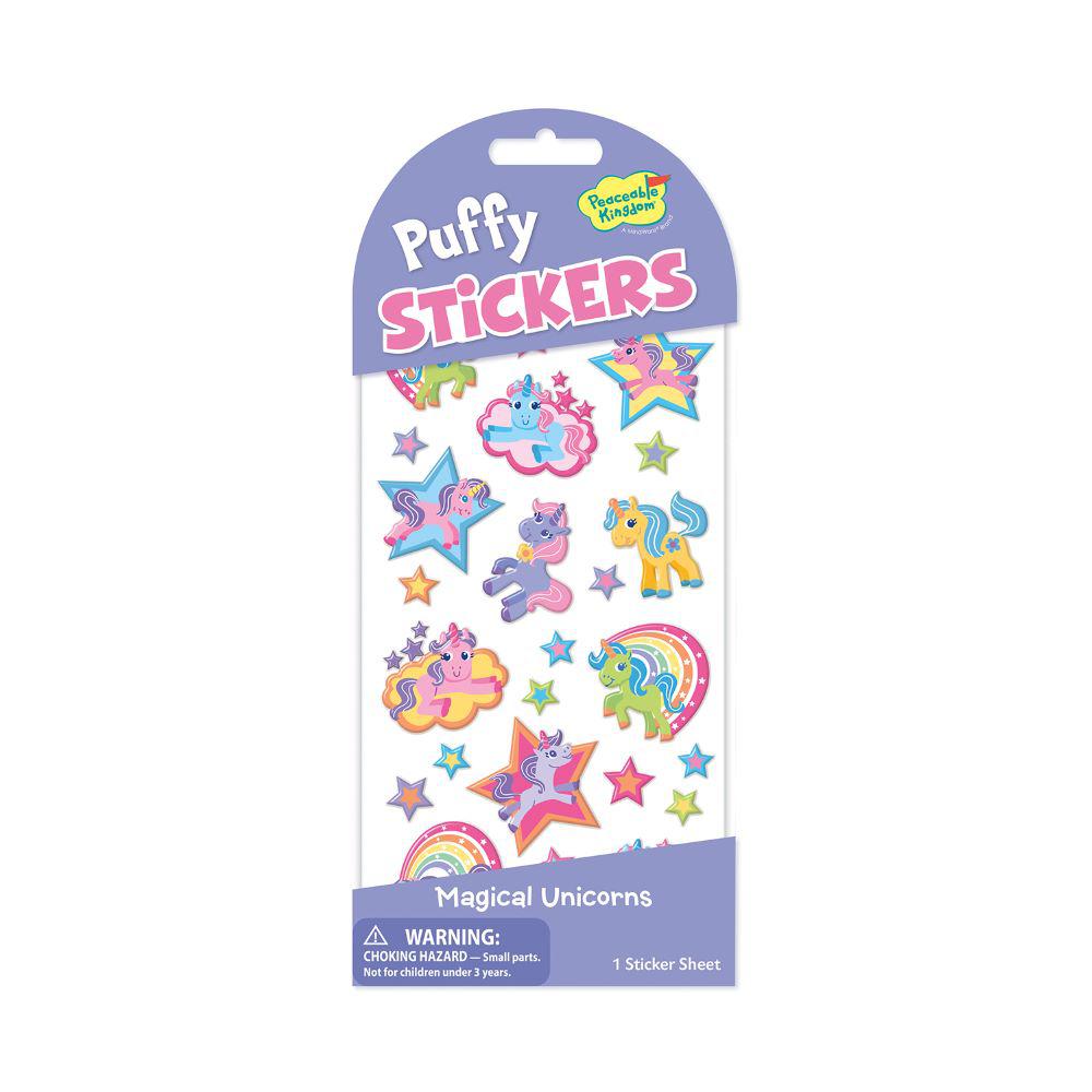 Peaceable Kingdom-Puffy Sticker Pack - Magical Unicorns-STK86-Legacy Toys