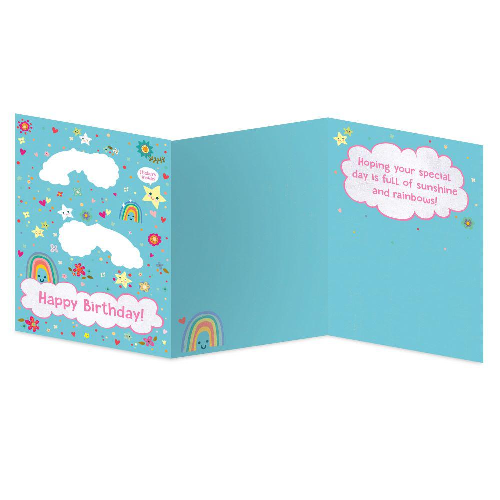 Peaceable Kingdom-Rainbow With Stickers Card-6002ST-Legacy Toys