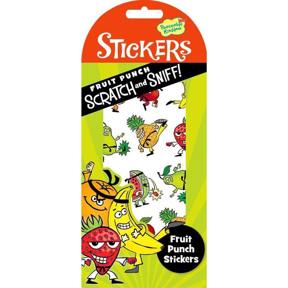 Peaceable Kingdom-Scratch and Sniff Sticker Pack-STK144-Fruit Punch-Legacy Toys