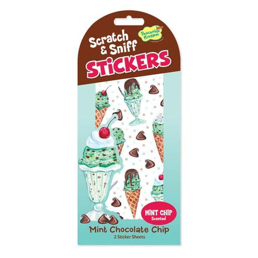 Peaceable Kingdom-Scratch and Sniff Sticker Pack-STK236-Mint Chocolate Chip-Legacy Toys