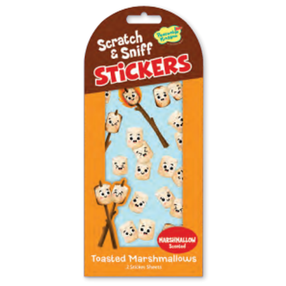 Peaceable Kingdom-Scratch and Sniff Sticker Pack-STK251-Toasted Marshmallows-Legacy Toys
