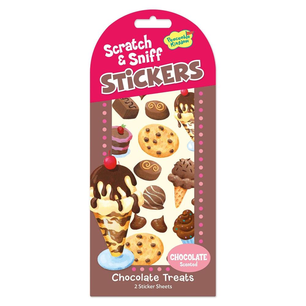 Peaceable Kingdom-Scratch and Sniff Sticker Pack-STK75-Chocolate Treats-Legacy Toys