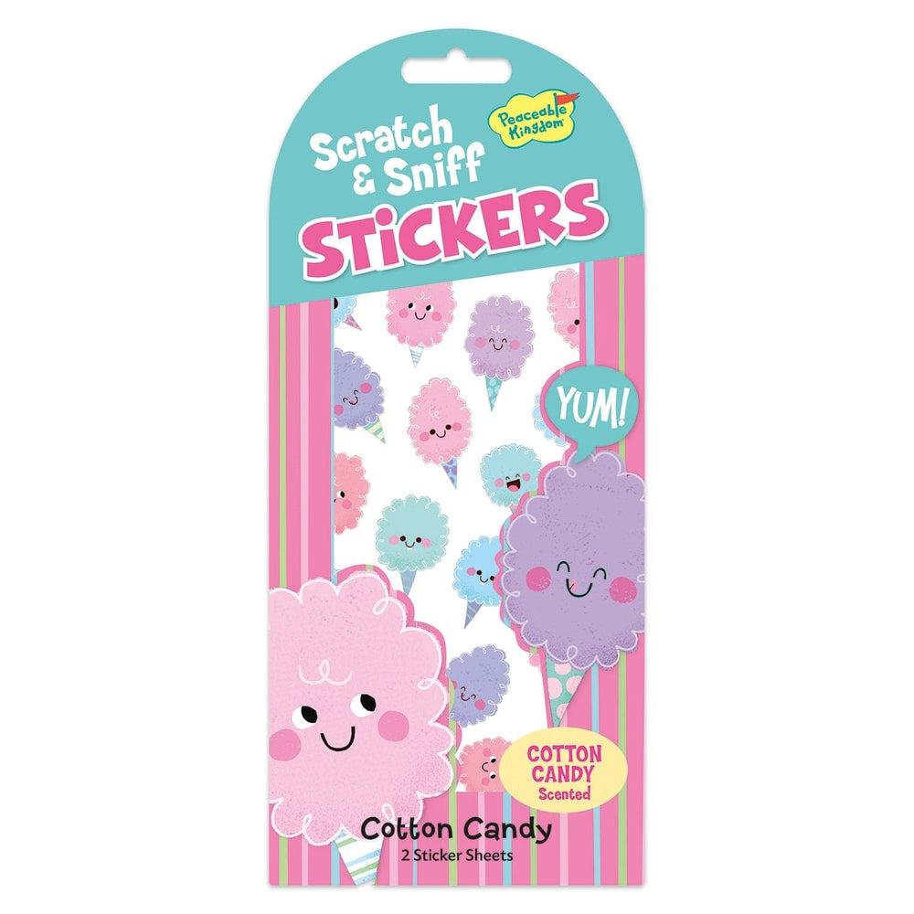 Peaceable Kingdom-Scratch and Sniff Sticker Pack-STK97-Cotton Candy-Legacy Toys