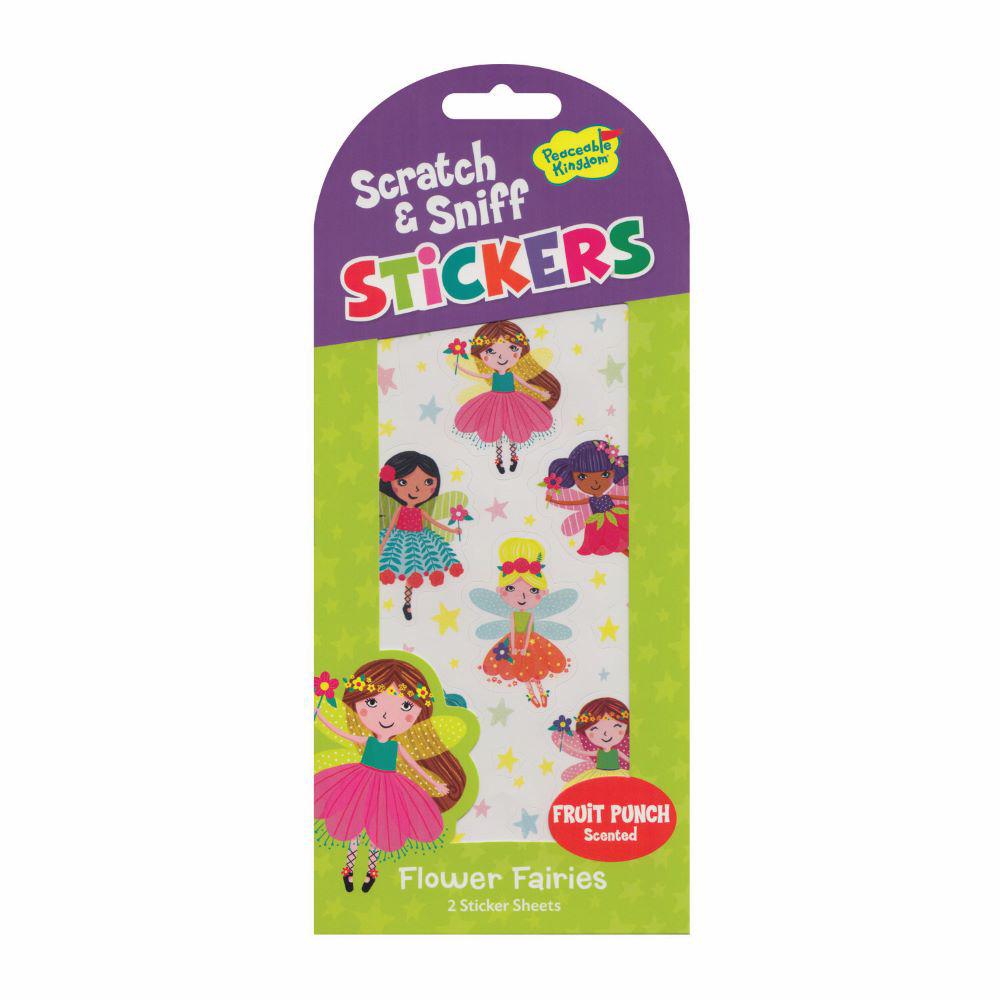 Peaceable Kingdom-Scratch and Sniff Sticker Packs - Flower Fairies-STK226-Legacy Toys