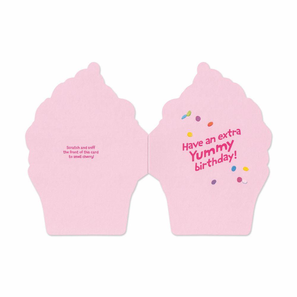Peaceable Kingdom-Scratch & Sniff Birthday Card - Cherry Cupcake-11214-Legacy Toys