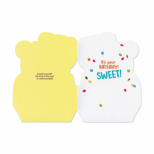 Peaceable Kingdom-Scratch & Sniff Birthday Card - Chocolate Cupcake-11217-Legacy Toys